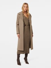 Forever New Nude Rowan Single Breasted Wrap Coat - Image 4 of 4