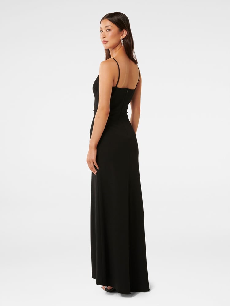 Forever New Black Brynn Strappy Bow Maxi Dress - Image 2 of 4