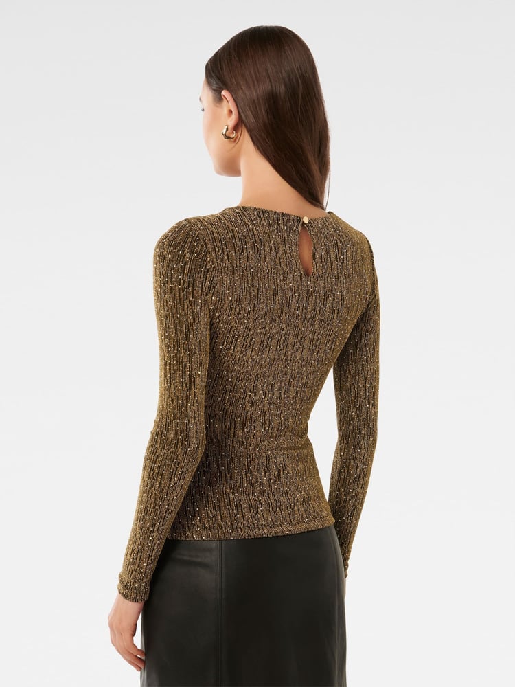 Forever New Gold Gia Twist Detail Top - Image 2 of 5