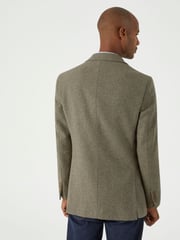 Skopes Green Tailored Fit Tweed Effect Ingram Jacket - Image 2 of 5