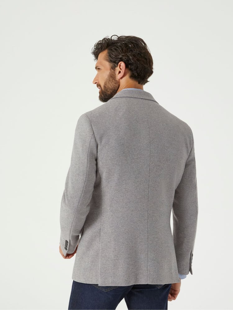 Skopes Grey Tailored Fit Tweed Effect Ingram Jacket - Image 2 of 5