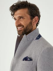 Skopes Grey Tailored Fit Tweed Effect Ingram Jacket - Image 3 of 5
