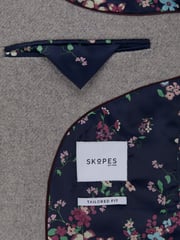 Skopes Grey Tailored Fit Tweed Effect Ingram Jacket - Image 5 of 5