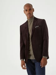 Skopes Brown Tailored Fit Corduroy Taylor Jacket - Image 2 of 6