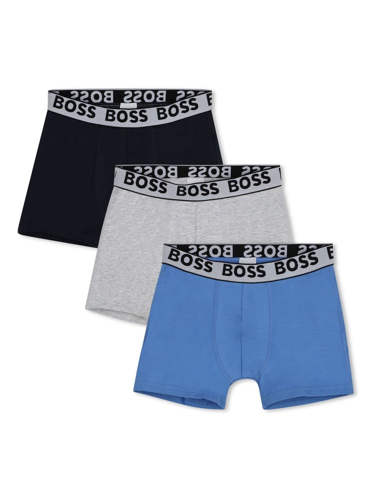 BOSS Blue Logo Boxers 3 Pack - Image 1 of 7