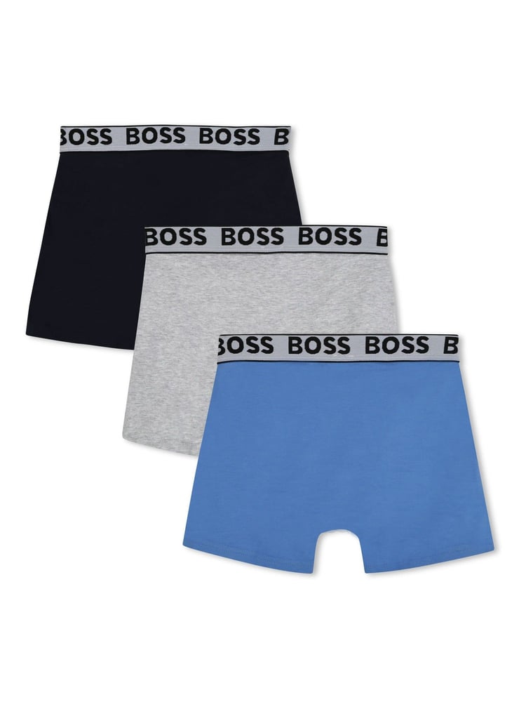 BOSS Blue Logo Boxers 3 Pack - Image 2 of 7 BOSS Blue Logo Boxers 3 Pack - Image 2 of 7