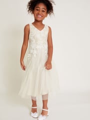 Monsoon Pink Sienna Crochet Lace Tulle Dress - Image 1 of 4
