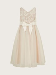 Monsoon Pink Sienna Crochet Lace Tulle Dress - Image 3 of 4
