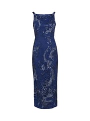 Gina Bacconi Blue Blake Floral Sequin Ankle Length Dress - Image 5 of 5