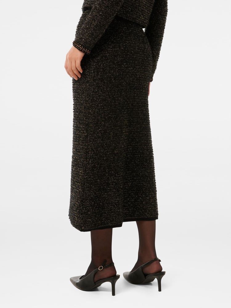 Forever New Black Anais Tweed Co-ord Midi Skirt - Image 2 of 5