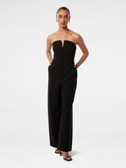 Forever New Black Petite Cora Corset Bodice Jumpsuit - Image 1 of 4