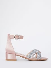 Lipsy Nude Low Block Heel Occasion Sandals - Image 3 of 4