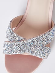Lipsy Nude Low Block Heel Occasion Sandals - Image 4 of 4