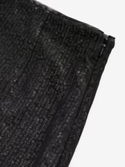 Black Mesh Sequin Midi Skirt - Image 6 of 7