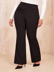 Friends Like These Black Curve Sculpting Stretch Flared Trouser - Image 2 of 4