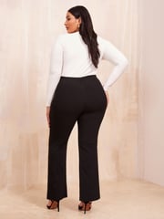 Friends Like These Black Curve Sculpting Stretch Flared Trouser - Image 4 of 4