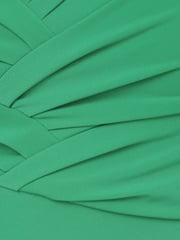 Adrianna Papell Green Pleated Layered Short Dress - Image 7 of 7