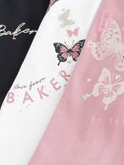 Baker by Ted Baker Multi Printed Long Sleeve 100% Cotton T-Shirts 3 Pack - Image 9 of 10