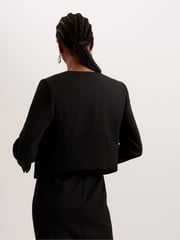 Ted Baker Black Manabuj Cropped Tailored Jacket - Image 4 of 6