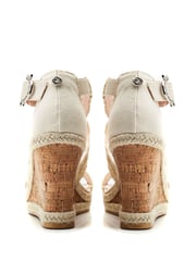 Moda In Pelle Crossover Strap Wedge Sandal - Image 3 of 4
