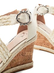 Moda In Pelle Crossover Strap Wedge Sandal - Image 4 of 4