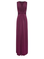 Long Tall Sally Burgundy Red Knot Front Maxi Dress - Image 5 of 5