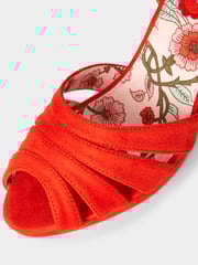 Joe Browns Orange Strappy Peep Toe Block Heeled Sandals - Image 4 of 4