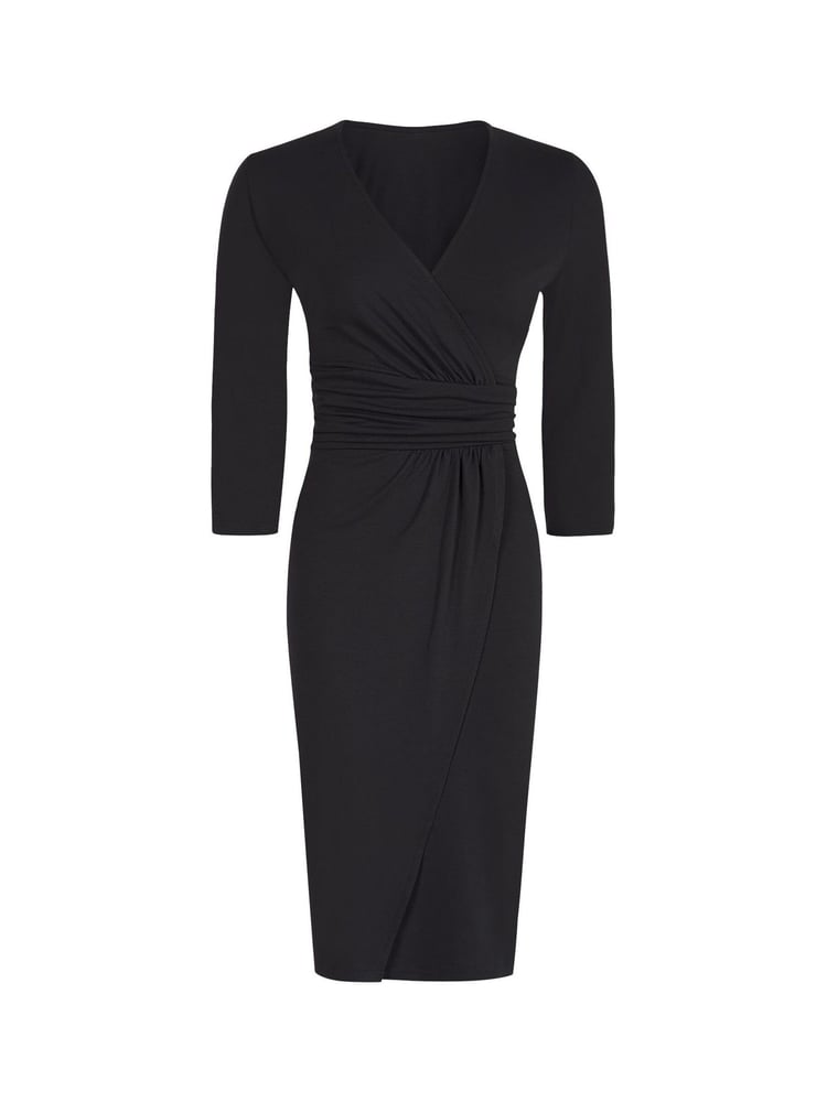 Hot Squash Petite Ascot Black Dress - Image 3 of 3