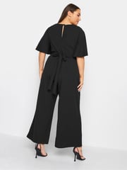 Yours Curve Black Buckle Detail Jumpsuit - Image 3 of 6