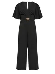 Yours Curve Black Buckle Detail Jumpsuit - Image 5 of 6