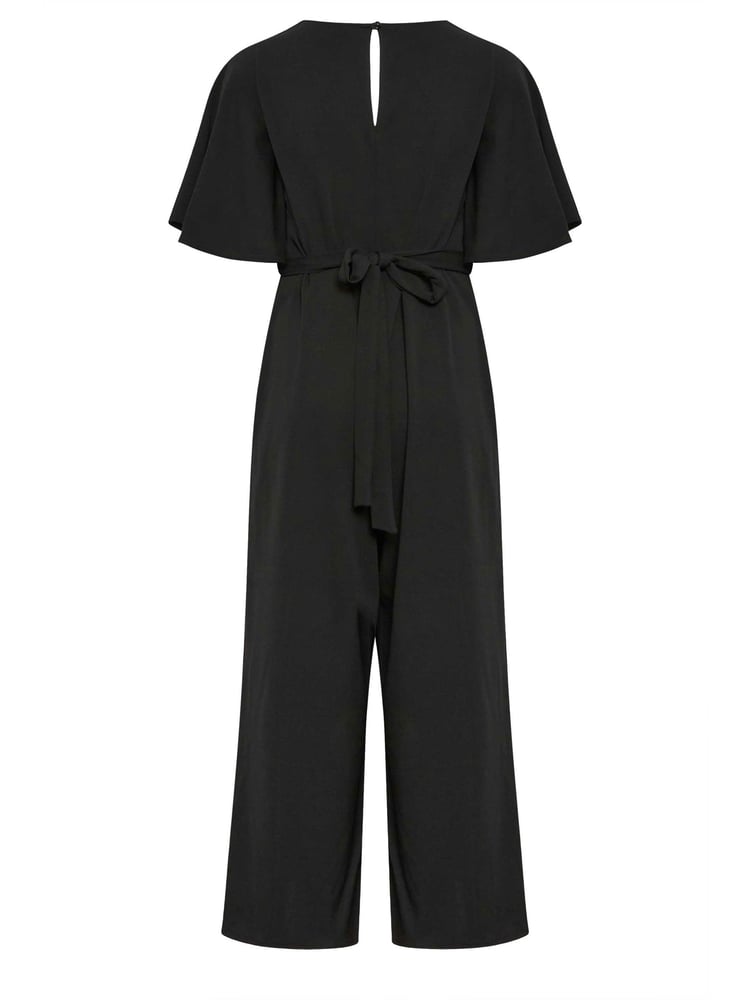 Yours Curve Black Buckle Detail Jumpsuit - Image 6 of 6