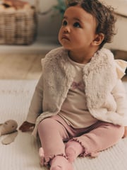 Pink Cosy Baby Long Sleeve Top and Leggings 3 Piece Set - Image 1 of 22