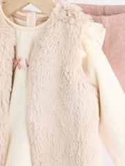 Pink Cosy Baby Long Sleeve Top and Leggings 3 Piece Set - Image 17 of 22