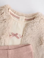 Pink Cosy Baby Long Sleeve Top and Leggings 3 Piece Set - Image 18 of 22