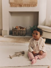 Pink Cosy Baby Long Sleeve Top and Leggings 3 Piece Set - Image 4 of 22