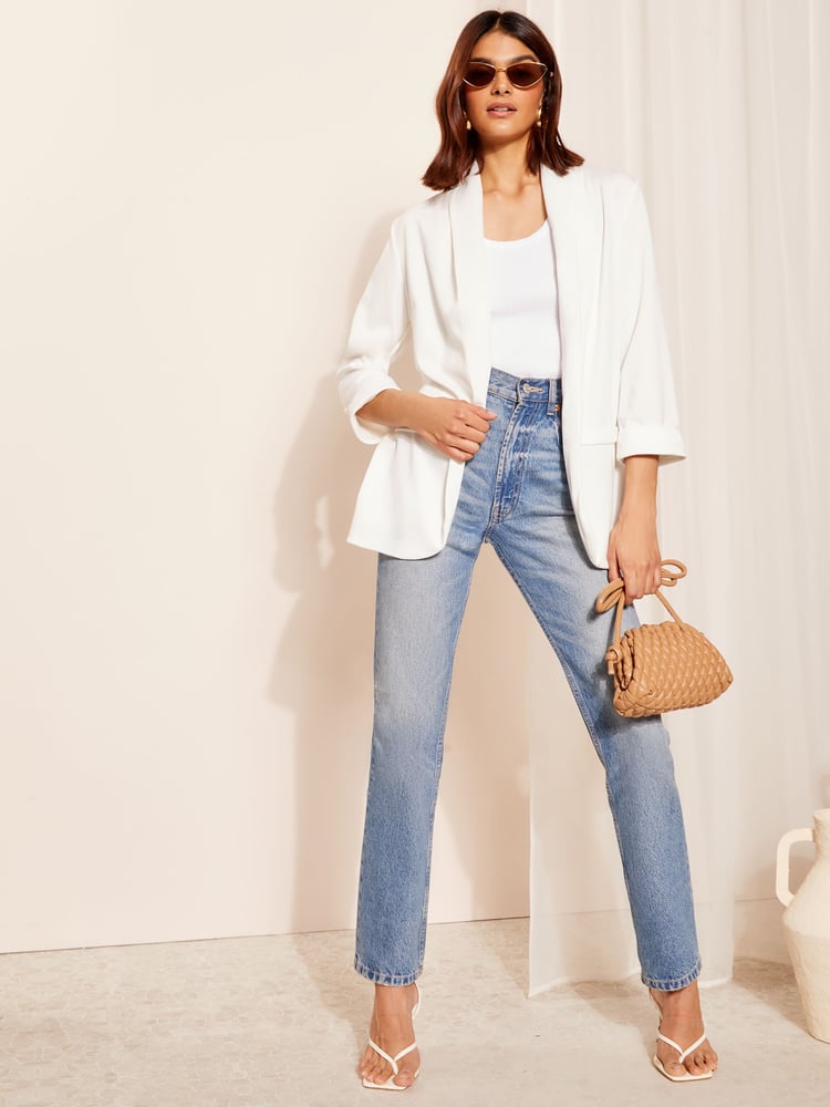 Friends Like These White Edge to Edge Ponte Jacquard Blazer - Image 1 of 1