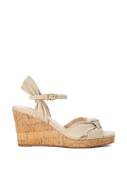 Dune London Cream Kaino Knotted Wedges - Image 3 of 6