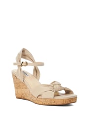Dune London Cream Kaino Knotted Wedges - Image 4 of 6