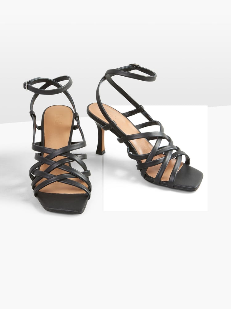 Hush Black Gisele Strappy Leather Stiletto Shoes - Image 2 of 4