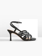 Hush Black Gisele Strappy Leather Stiletto Shoes - Image 3 of 4
