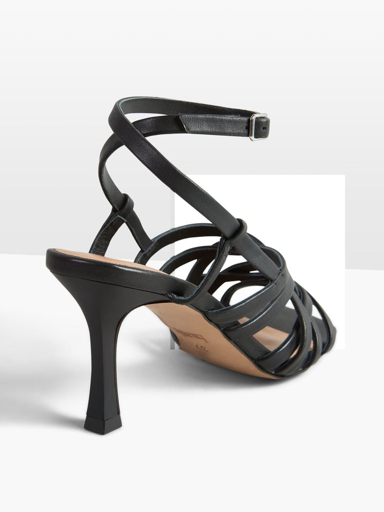 Hush Black Gisele Strappy Leather Stiletto Shoes - Image 4 of 4