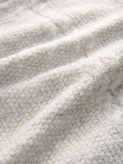 Grey Sparkle Bow Button Cable Knitted Cardigan - Image 6 of 6