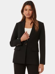 Forever New Black Mikayla Single-Breasted Blazer - Image 1 of 5
