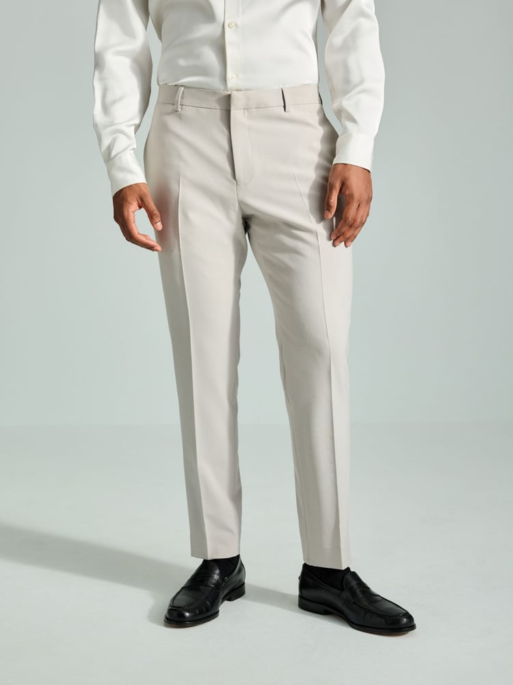 Neutral Skinny Fit Tuxedo Suit Trousers - Image 1 of 8