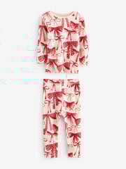 Red Bow/ Heart Long Sleeve Snuggle Pyjamas 3 Pack (9mths-16yrs) - Image 10 of 17