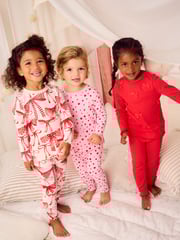Red Bow/ Heart Long Sleeve Snuggle Pyjamas 3 Pack (9mths-16yrs) - Image 2 of 17
