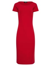 Long Tall Sally Red Flutter Sleeve Scoop Neck Dress - Image 5 of 5