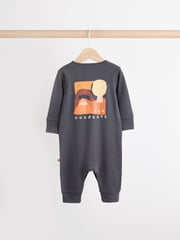 Brown/Khaki Baby Footless Sleepsuits 3 Pack (0mths-3yrs) - Image 5 of 12