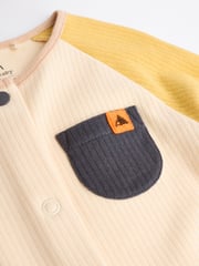 Brown/Khaki Baby Footless Sleepsuits 3 Pack (0mths-3yrs) - Image 9 of 12