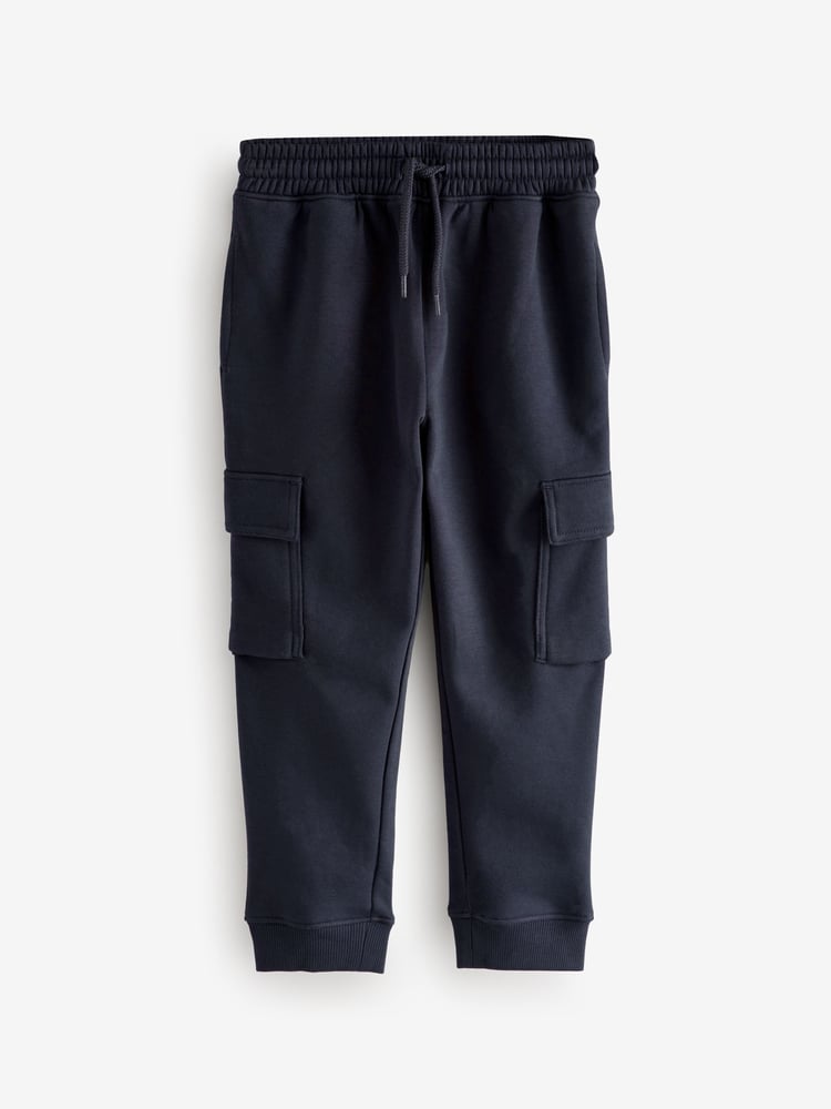 Navy/Grey Slim Fit Slim Cargo Joggers 2 Pack (3-16yrs) - Image 2 of 6